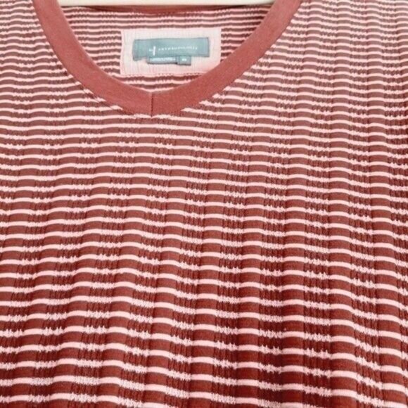 ANTHROPOLOGIE Hannah Striped V-Neck 3/4 Sleeve Top Sz XS - Picture 6 of 11